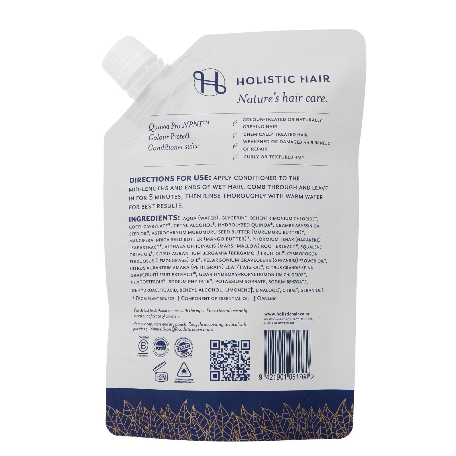 Quinoa Pro NPNF™ Colour Protect Conditioner Refill Pouch 500ml , Conditioner , Holistic Hair® , QuinoaConditioner