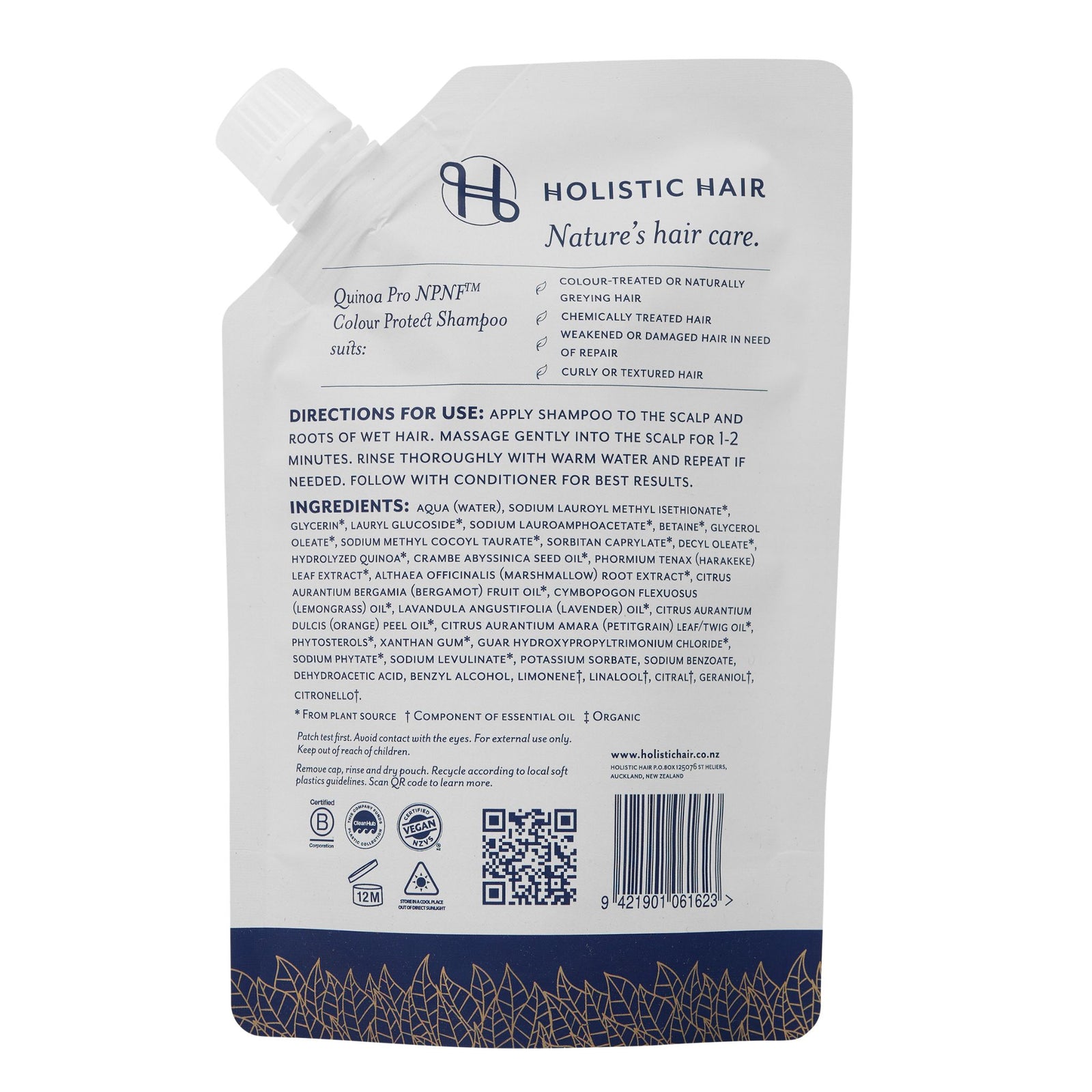 Quinoa Pro NPNF™ Colour Protect Shampoo Refill Pouch 500ml , Shampoo , Holistic Hair® , QuinoaShampoo